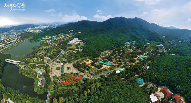 하늘에서 바라본 서울대공원 전경 모습