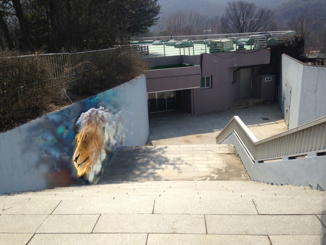 제3아프리카관 계단벽