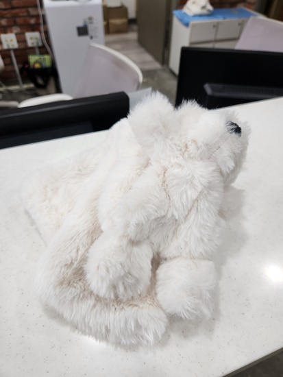 [기타]곰인형 붙은 유아 목도리