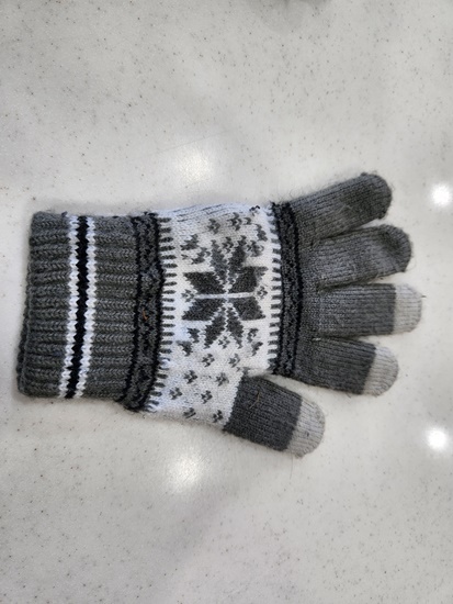[기타]회색 눈꽃무늬 장갑