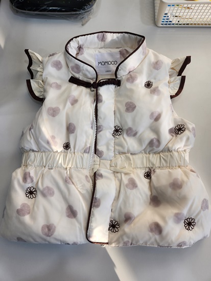 [의류]흰색 유아 패딩 조끼