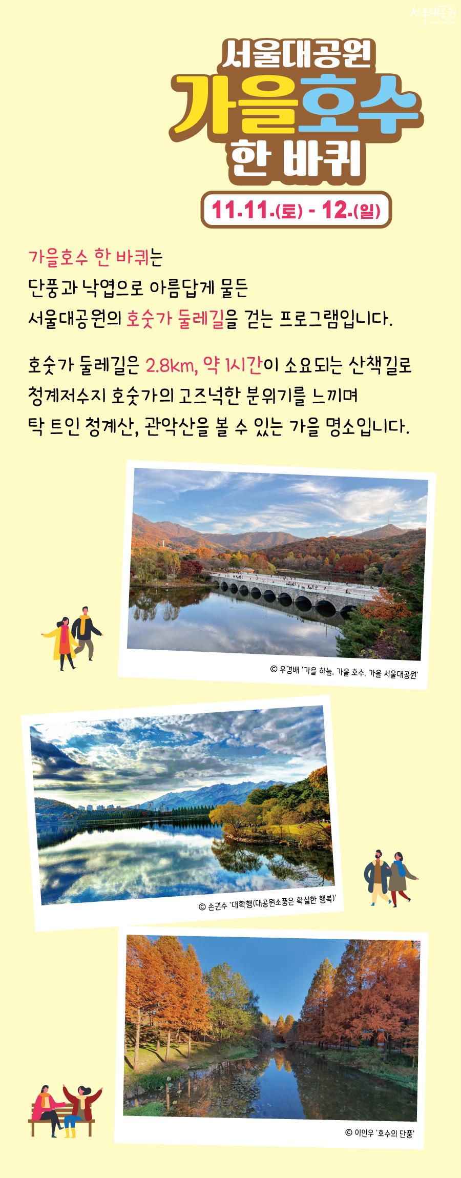 서울대공원 가을호수 한 바퀴 11.11.(토) - 12.(일)